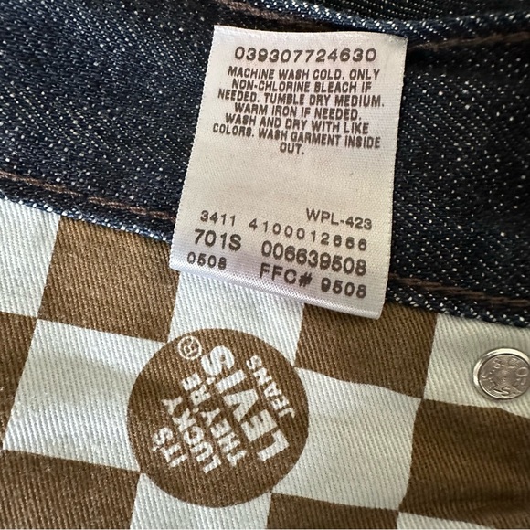 Levi's 514 Slim Straight Denim Blue Jean 36x30 Double Flap Pockets Zip Fly - Picture 4 of 16